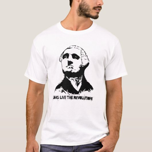George Washington-Schwarzes T-Shirt (Vorderseite)
