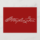 George Washington Signature Postkarte (Vorderseite)