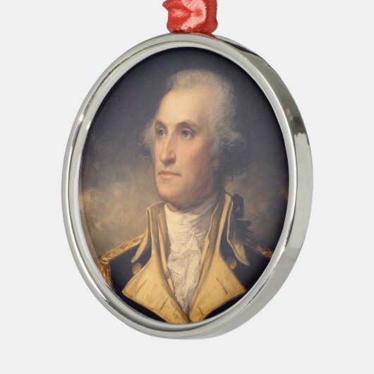 George Washington Silbernes Ornament (Links)