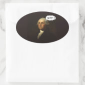 George Washington Spinning in Seinem Grave Funny Ovaler Aufkleber (Tasche)