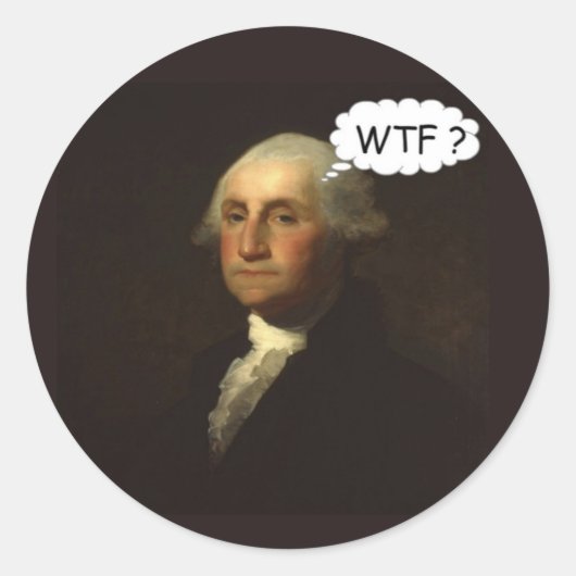 George Washington Spinning in Seinem Grave Funny Runder Aufkleber (Vorderseite)