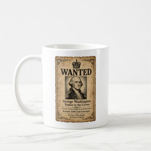 George-Washington-Steckbrief Kaffeetasse (Links)