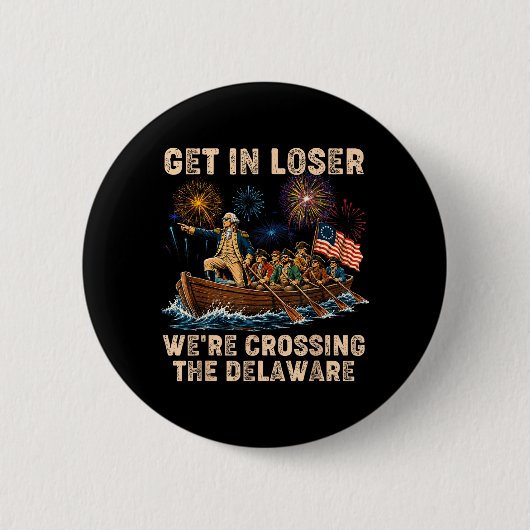 George Washington Steigt Beim Überqueren Der Delaw Button (Vorderseite)