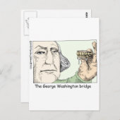 George Washington Teeth Funny Gifts & Sammlerstück Postkarte (Vorne/Hinten)