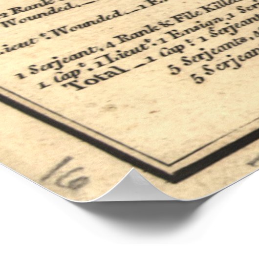 George Washington Trenton NJ Battlefield Map 1777 Poster (Ecke)