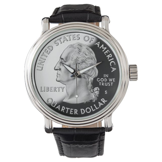 George Washington - U.S. Viertel - In Gott vertrau Armbanduhr (Vorderseite)