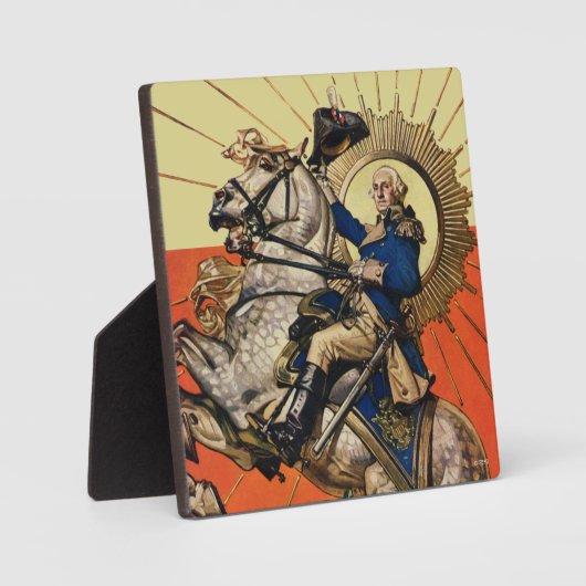 George Washington über Horseback Fotoplatte (Vorderseite)