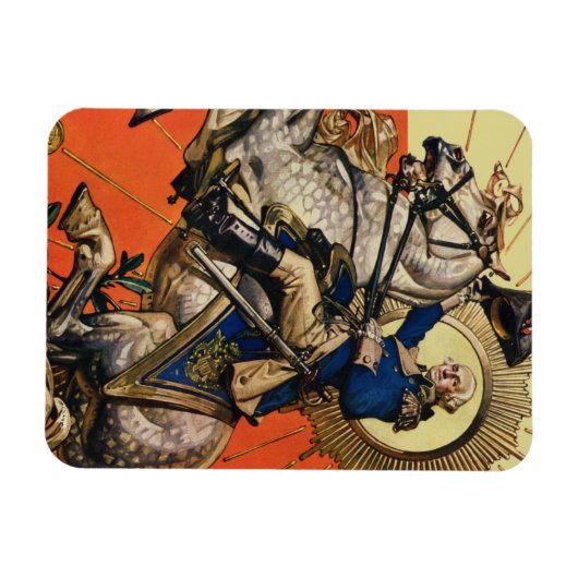 George Washington über Horseback Magnet (Horizontal)