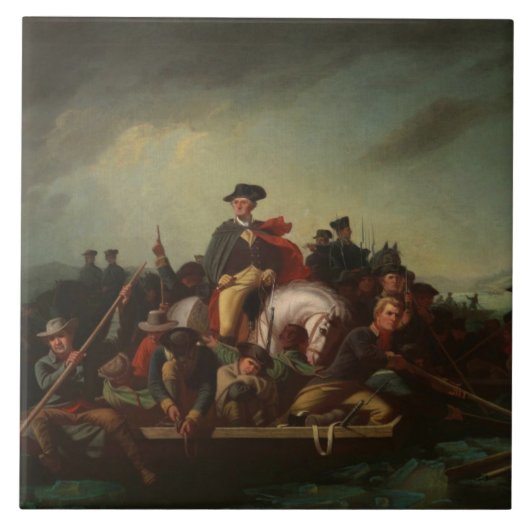 George Washington überquert den Delaware Fliese (Vorderseite)