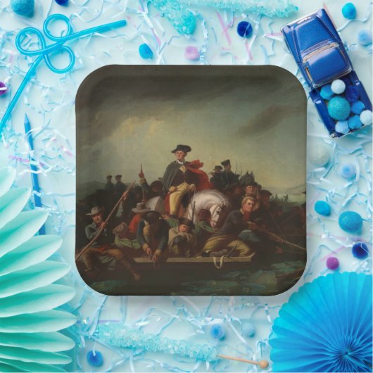 George Washington überquert den Delaware Pappteller (Party)