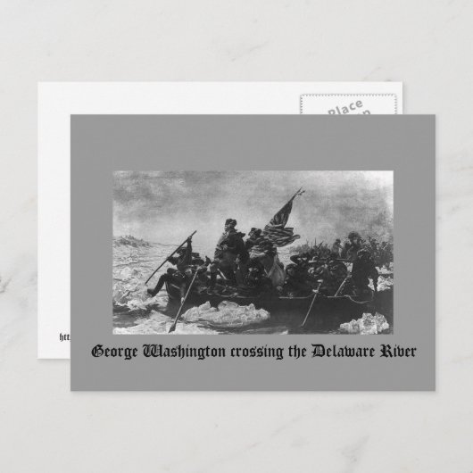 George Washington überquert den Delaware River Postkarte (Vorne/Hinten)