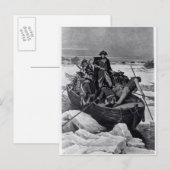 George Washington überquert den Delaware River Postkarte (Vorne/Hinten)