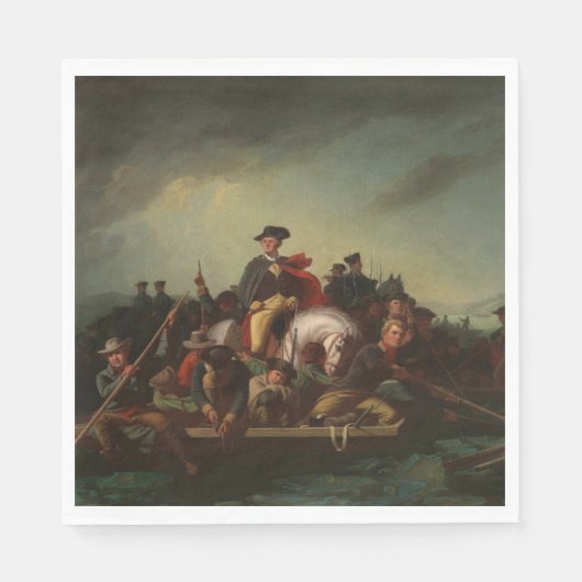 George Washington überquert den Delaware Serviette (Vorderseite)