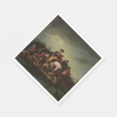 George Washington überquert den Delaware Serviette (Ecke)