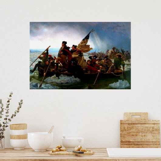 George Washington überquerte den Delaware River 18 Poster (Küche)