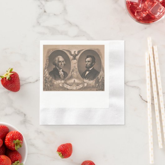 George Washington und Abraham Lincoln Portrait Serviette (Beispiel)