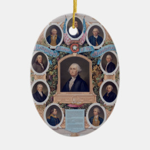 George Washington und die Freimaurer der Revolutio Keramikornament
