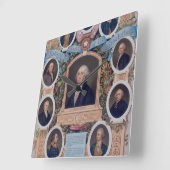 George Washington und die Masons der Revolution Quadratische Wanduhr (Winkel)