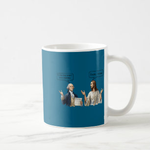 George Washington und Jesus Christus Diskussions-M Kaffeetasse