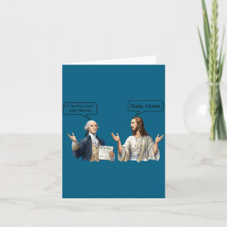 George Washington und Jesus Christus Diskussions-M Karte