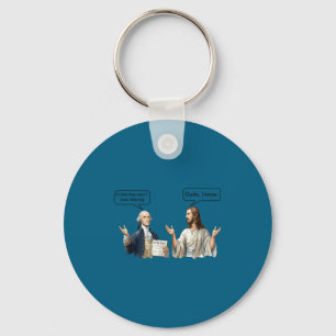 George Washington und Jesus Christus Diskussions-M Schlüsselanhänger