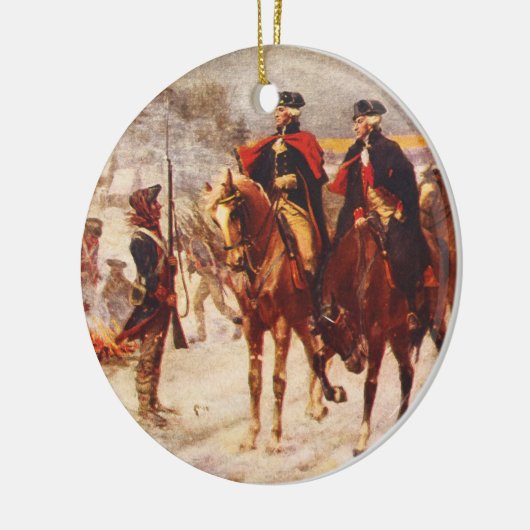 George Washington und Lafayette an der Keramikornament (Links)