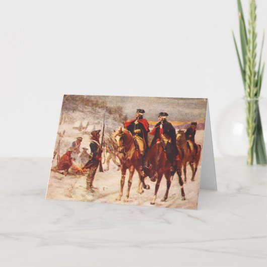 George Washington und Lafayette bei Valley Forge Karte (Vorderseite)
