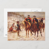 George Washington und Lafayette bei Valley Forge Postkarte (Vorne/Hinten)
