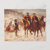 George Washington und Lafayette bei Valley Forge Postkarte (Vorderseite)