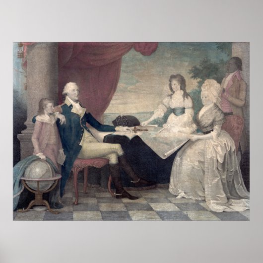 George Washington und sein Familienposter/Print Poster (Vorne)