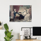 George Washington und sein Familienposter/Print Poster (Heimbüro)