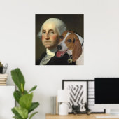 George Washington und sein Foxhound Poster (Heimbüro)