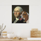 George Washington und sein Foxhound Poster (Küche)