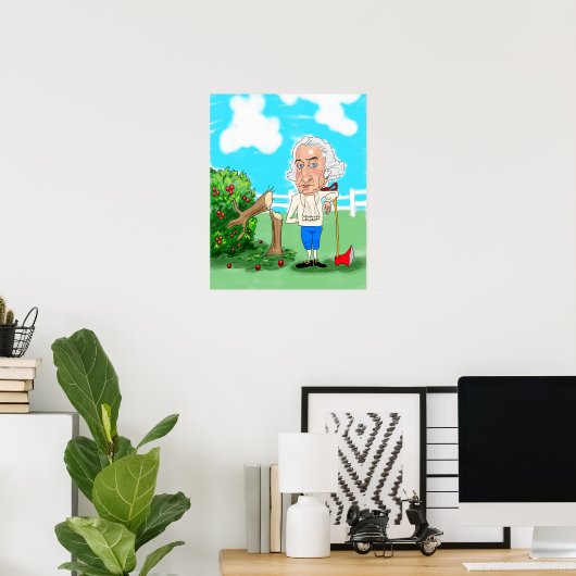 George Washington und sein Kirschbaum Poster (Heimbüro)
