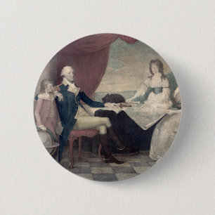 George Washington und Seine Familie Button