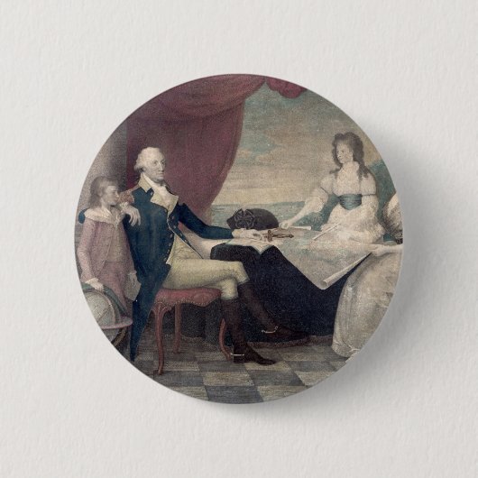 George Washington und Seine Familie Button (Vorderseite)