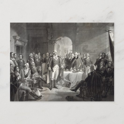 George Washington und seine Generäle Postkarte (Vorderseite)