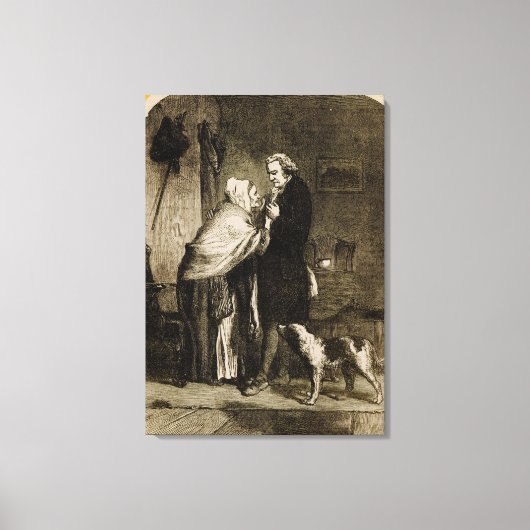 George Washington und seine Mutter Leinwanddruck (Vorderseite)