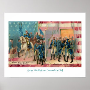 George Washington und Troops Poster