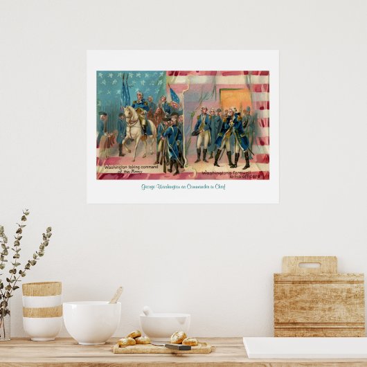 George Washington und Troops Poster (Küche)