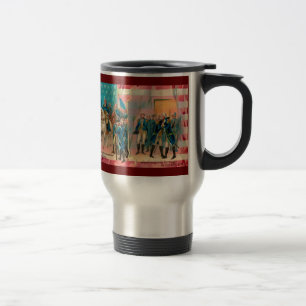 George Washington und Truppen Reise-Tasse Reisebecher