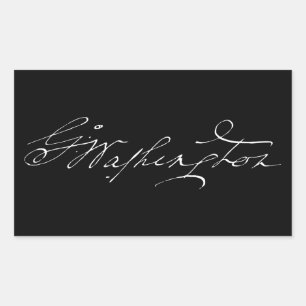 George Washington Unterschrift Autogramm Präsident Rechteckiger Aufkleber