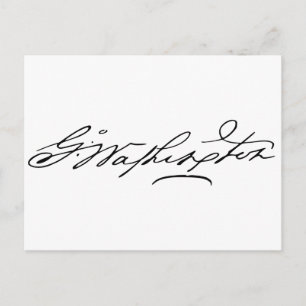 George-Washington-Unterschrift Postkarte