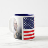 George Washington US Flag Tasse (Vorderseite Links)