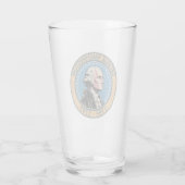 George Washington US-Präsident Illustration Badge Glas (Rückseite)