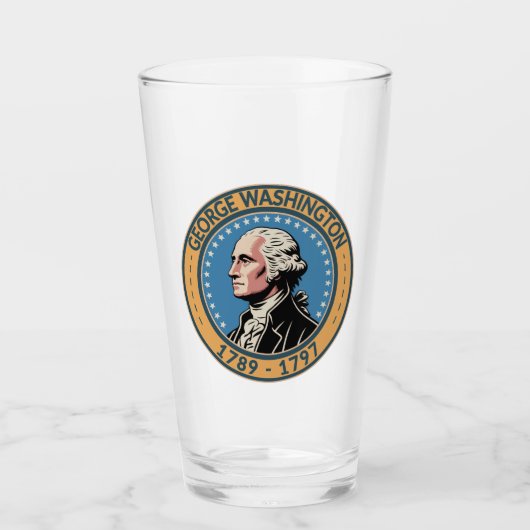 George Washington US-Präsident Illustration Badge Glas (Vorderseite)