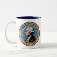 George Washington US-Präsident Illustration Badge