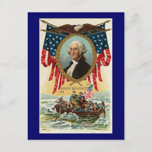 George Washington Vintag Americana Postkarte