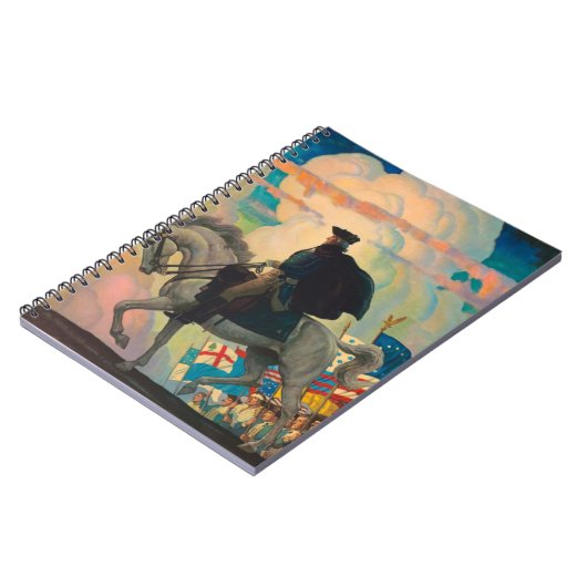 George Washington von Newell Convers Wyeth Notizblock (Linke Seite)