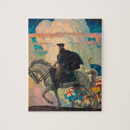 George Washington von Newell Convers Wyeth Puzzle (Vertikal)